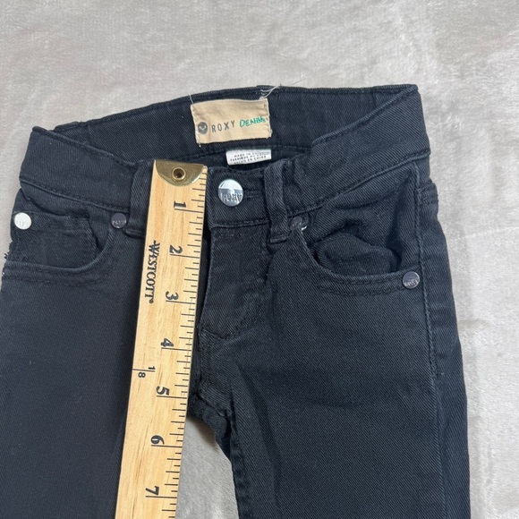 Roxy Quiksilver Girls Black Skinny Cotton Blend Zipper Fly Jeans Size 2T - Picture 6 of 15